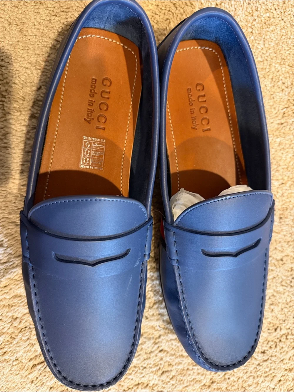 🔥Gucci Men’s Royal Blue Loafers 9 1/2 Gucci Size🔥